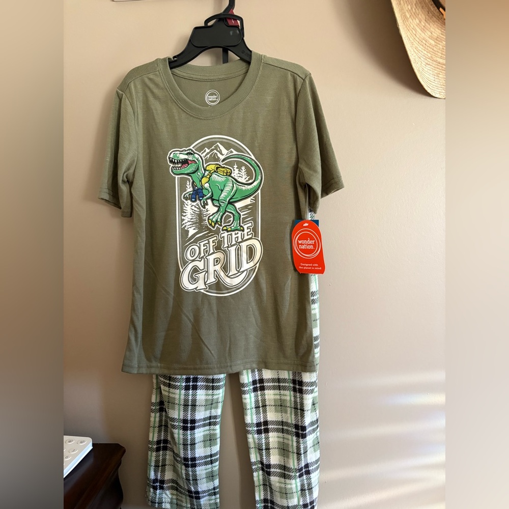 NWT Wonder Nation T Shirt and Fleece Pant T Rex (various sizes)